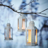 IKEA ENRUM Lantern For Tealight, In-Outdoor, Lantern Candle Holder for Wedding, Home Decor and Party Grey 22 cm